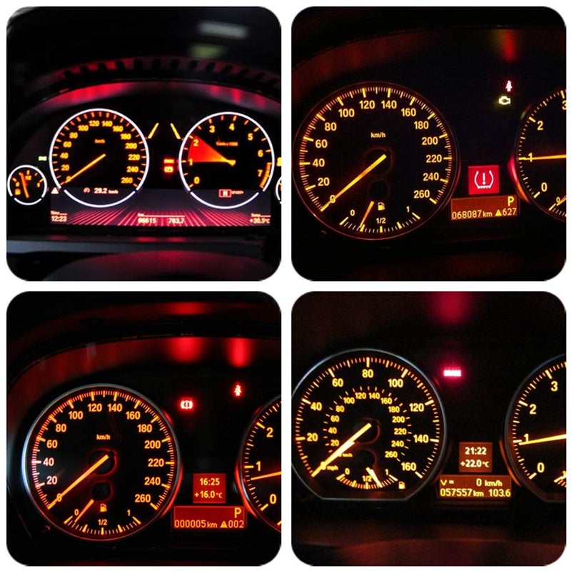 WLJH 10 Pack Yellow Canbus T5 Led Bulb 2721 37 74 Wedge Lamp PC74 Twist Sockets Dash Dashboard Lights Instrument Panel Cluster Leds Replacement - Image 4